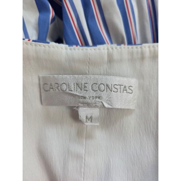Caroline Constas Off Shoulder Dress Striped Medium M - Picture 13 of 15